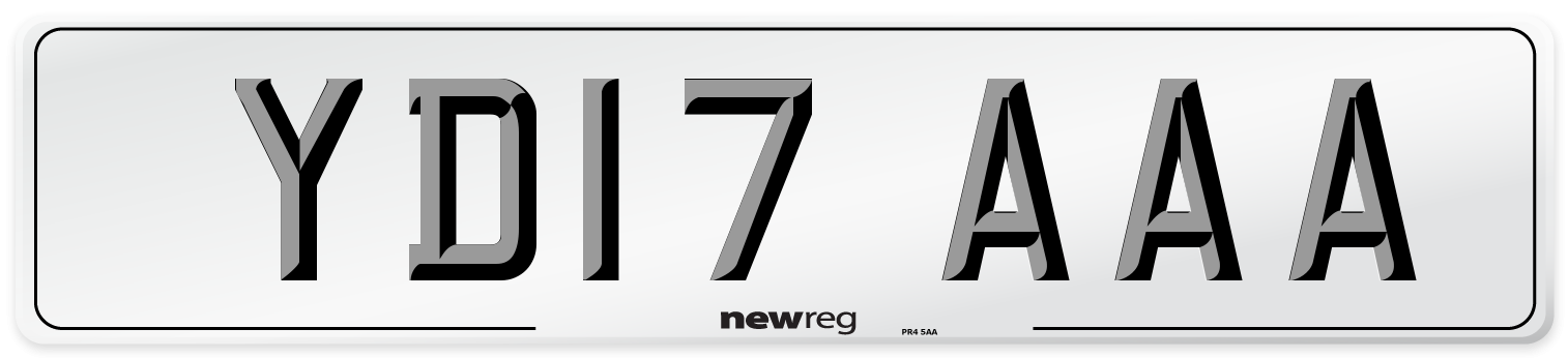 YD17 AAA Number Plate from New Reg